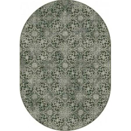 DYNAMIC RUGS Ancient Garden Oval Rugs, Steel Blue - 2.7 x 4.7 in. ANOV35571623696